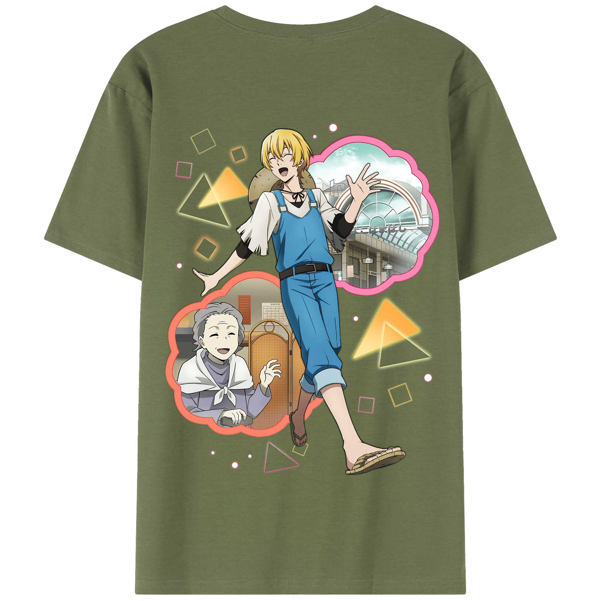（画像用） 文豪ストレイドッグス Bungo Stray Dogs 綿100％半袖Tシャツ（背面プリント）